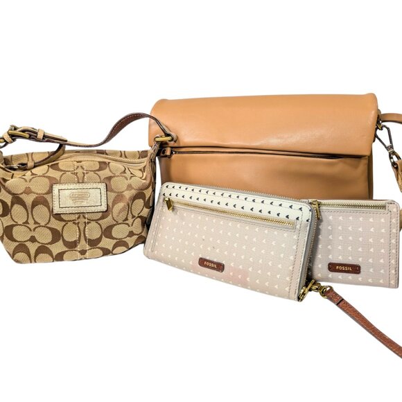 Coach Handbags - Purse Bundle - Coach Y2K Signature Fossil Wallets Naturalizer Crossbody